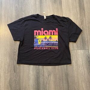 Miami pickleball club crop top